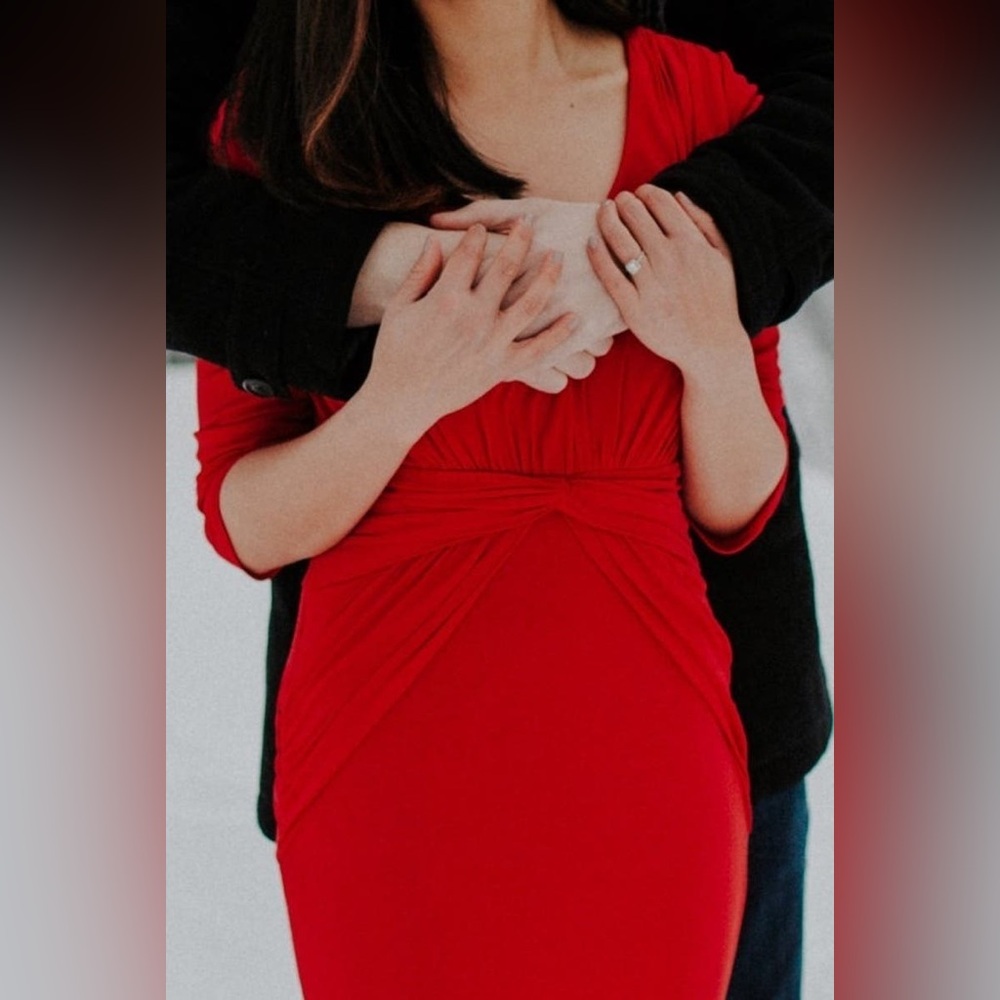 Badgley Mischka Layla Gown Formal Dress Red Maxi size 14 - Picture 12 of 15